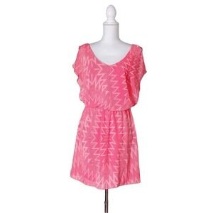 Pink Casual Women's Blouson Aztec Geometric Print Medium Speecheless Dress